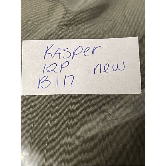 Kasper Blazer Silk Jacket Women's Size 12P‎ 12 Petite Green Jacket Suit New - Picture 12 of 12